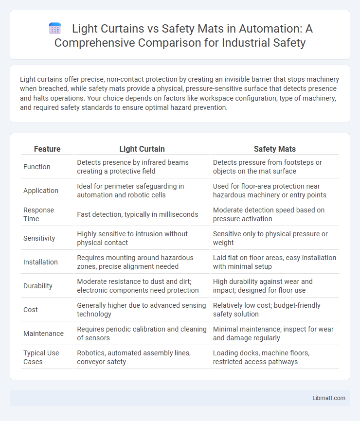 Light Curtains vs Safety Mats in Automation: A Comprehensive Comparison for Industrial Safety