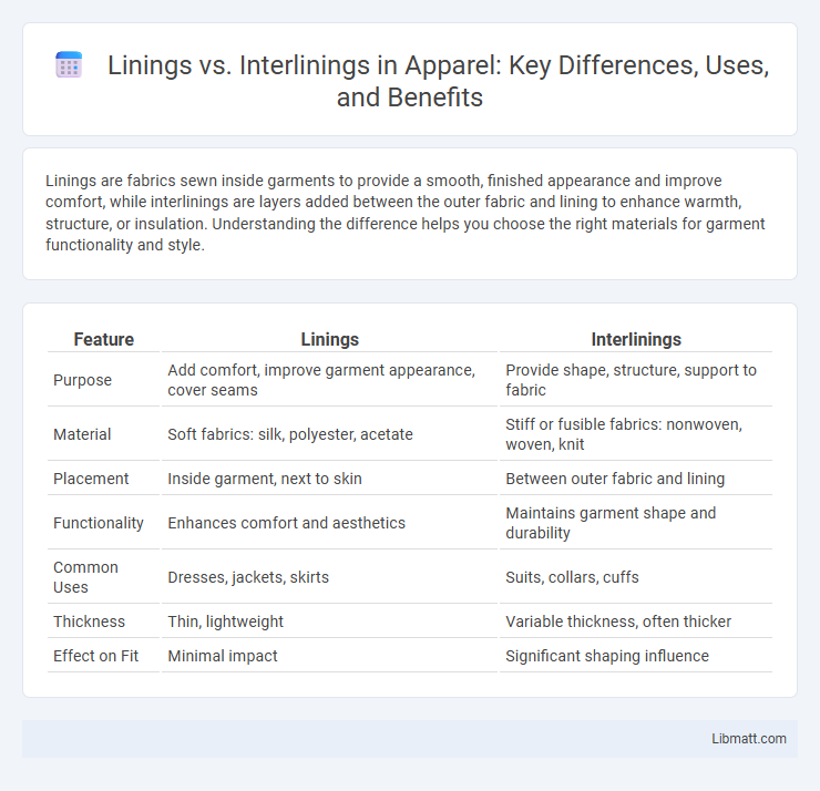 Linings vs. Interlinings in Apparel: Key Differences, Uses, and Benefits