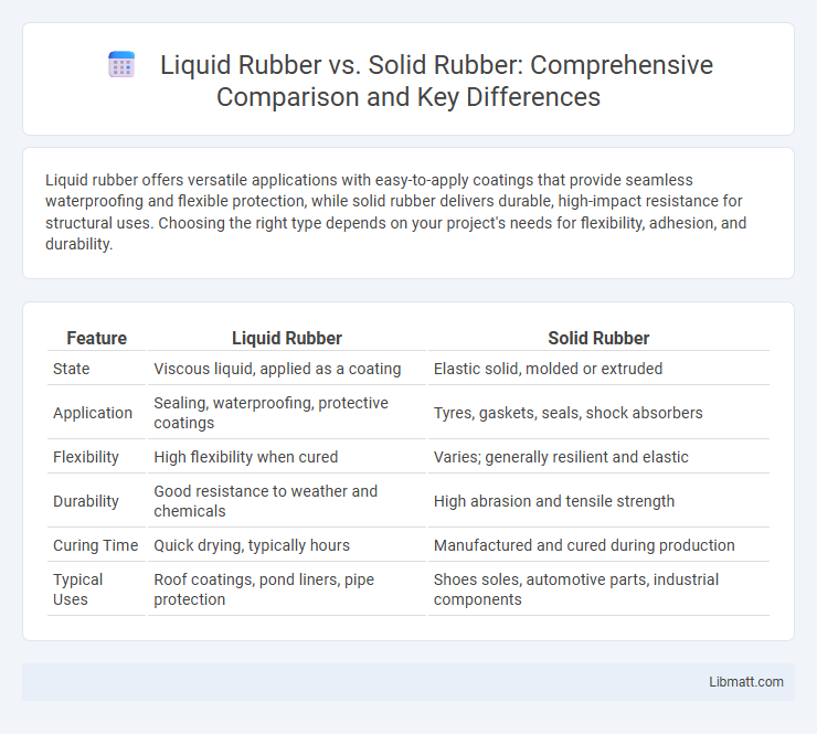 Liquid Rubber vs. Solid Rubber: Comprehensive Comparison and Key Differences