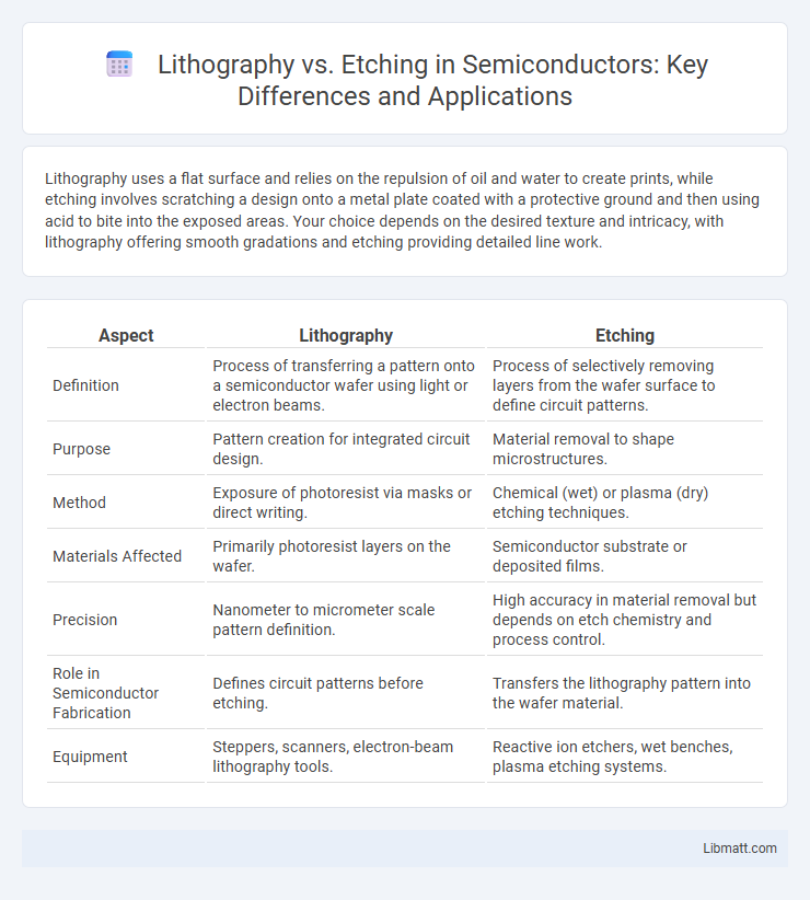 Lithography vs. Etching in Semiconductors: Key Differences and Applications