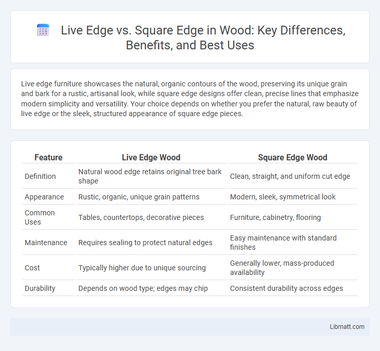 Live Edge vs. Square Edge in Wood: Key Differences, Benefits, and Best Uses