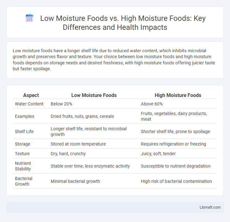 Low Moisture Foods vs. High Moisture Foods: Key Differences and Health Impacts