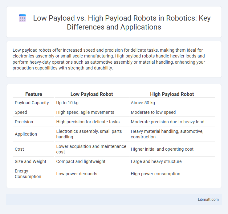 Low Payload vs. High Payload Robots in Robotics: Key Differences and Applications