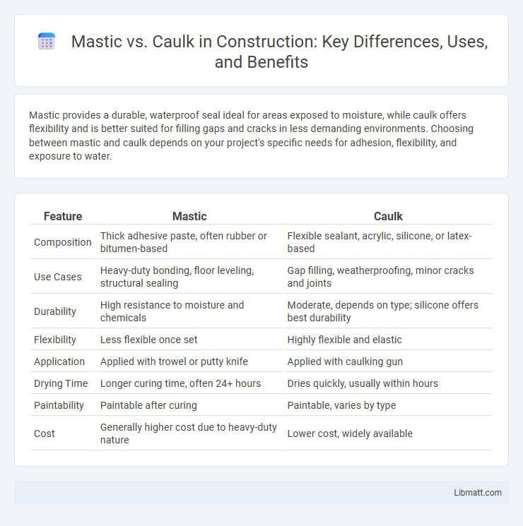 Mastic vs. Caulk in Construction: Key Differences, Uses, and Benefits