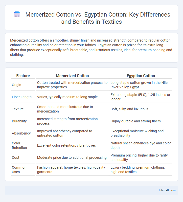 Mercerized Cotton vs. Egyptian Cotton: Key Differences and Benefits in Textiles