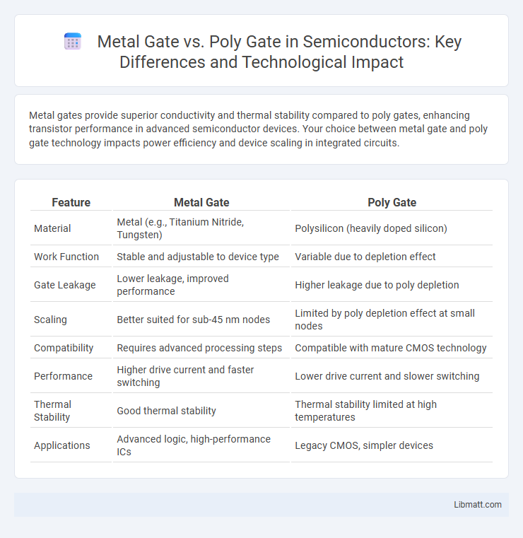 Metal Gate vs. Poly Gate in Semiconductors: Key Differences and Technological Impact