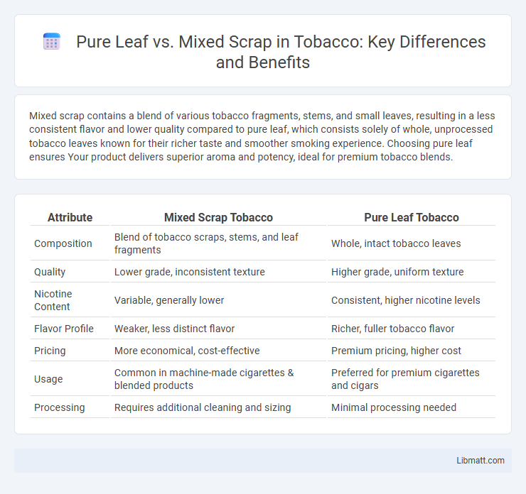 Pure Leaf vs. Mixed Scrap in Tobacco: Key Differences and Benefits