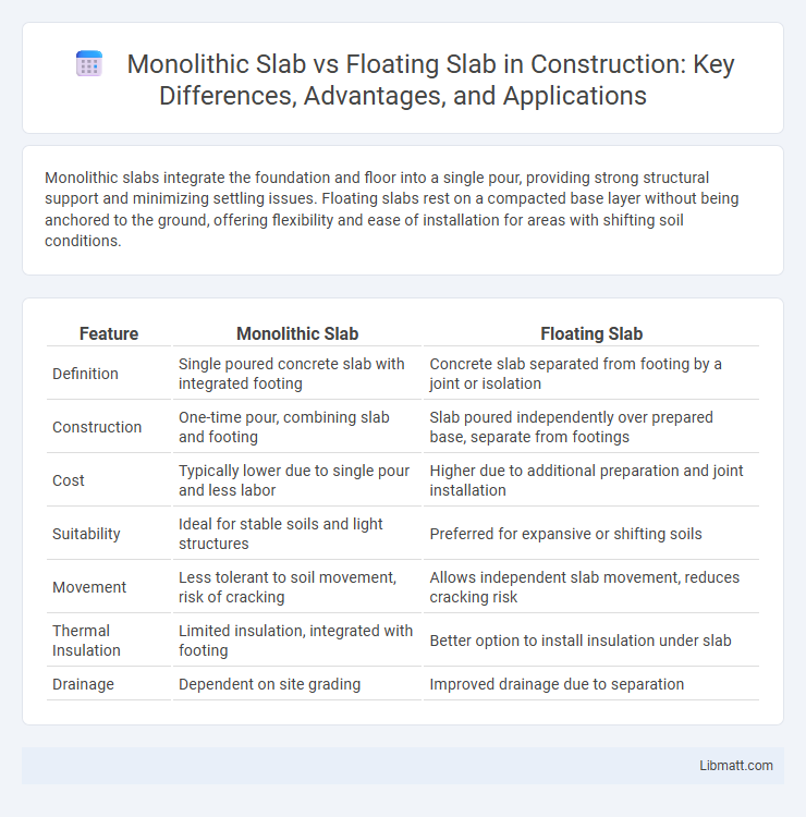 Monolithic Slab vs Floating Slab in Construction: Key Differences, Advantages, and Applications