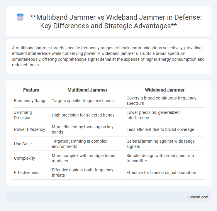 Multiband Jammer vs Wideband Jammer in Defense: Key Differences and Strategic Advantages