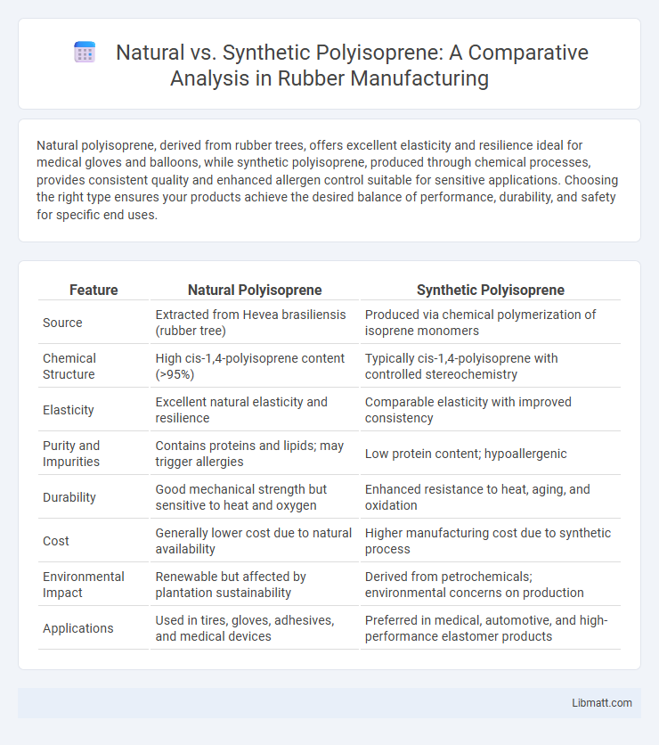 Natural vs. Synthetic Polyisoprene: A Comparative Analysis in Rubber Manufacturing