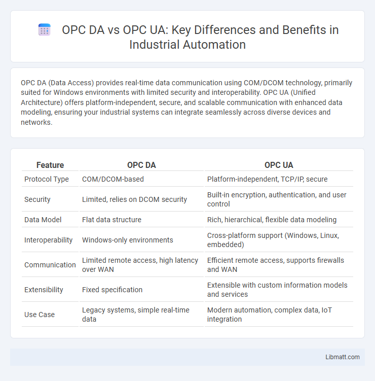 OPC DA vs OPC UA: Key Differences and Benefits in Industrial Automation