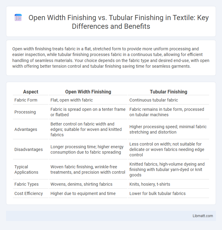 Open Width Finishing vs. Tubular Finishing in Textile: Key Differences and Benefits