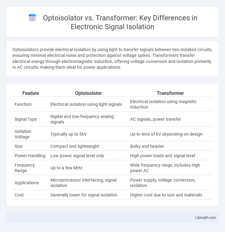 Optoisolator vs. Transformer: Key Differences in Electronic Signal Isolation
