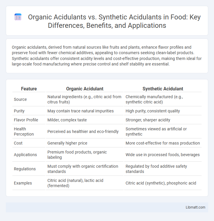 Organic Acidulants vs. Synthetic Acidulants in Food: Key Differences, Benefits, and Applications