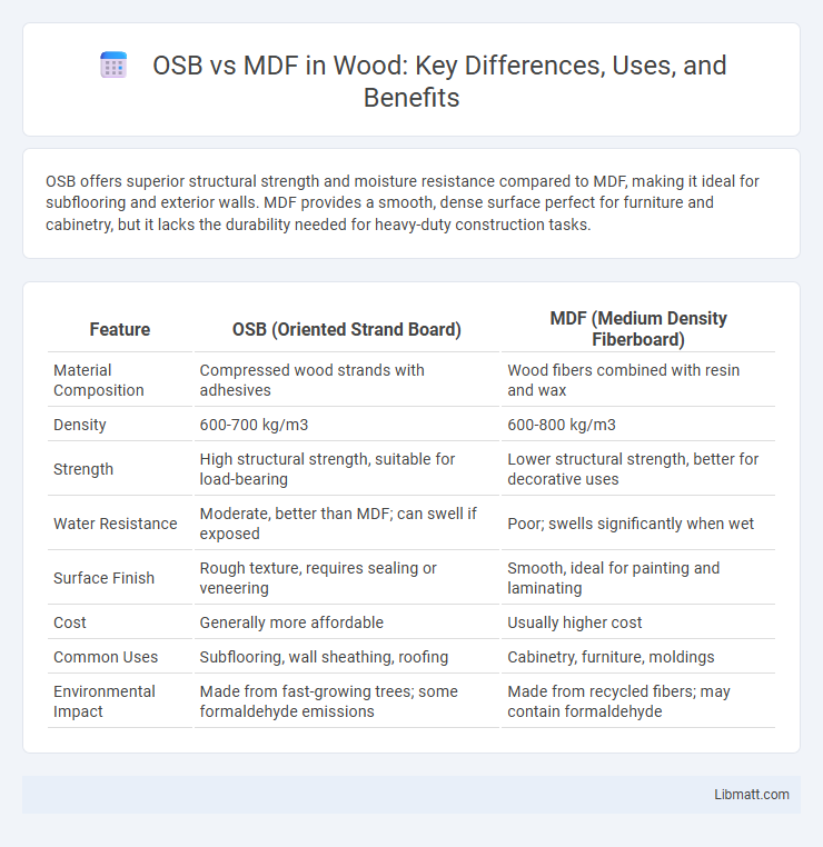 OSB vs MDF in Wood: Key Differences, Uses, and Benefits