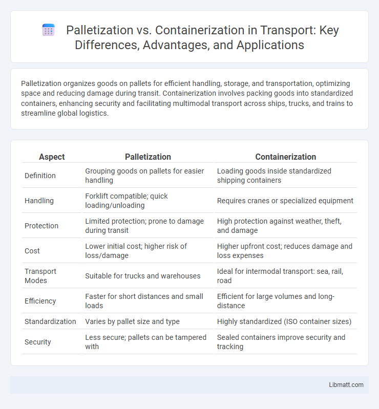Palletization vs. Containerization in Transport: Key Differences, Advantages, and Applications
