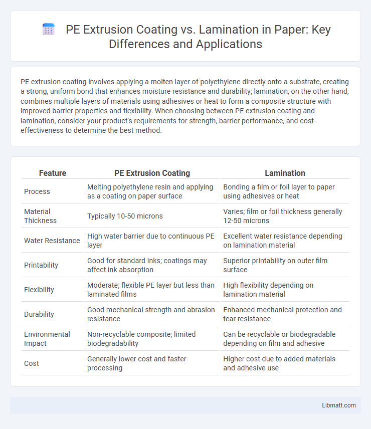PE Extrusion Coating vs. Lamination in Paper: Key Differences and Applications