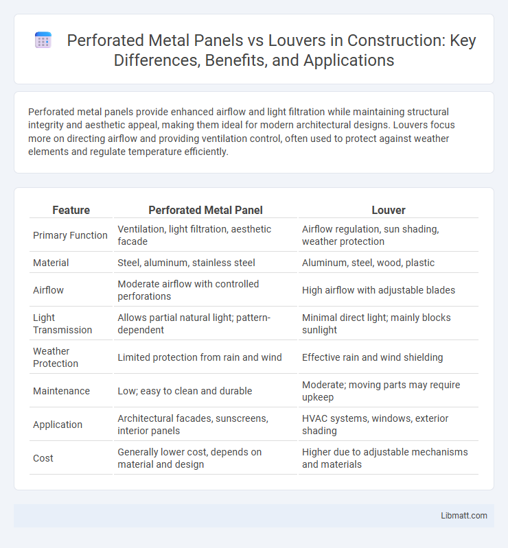 Perforated Metal Panels vs Louvers in Construction: Key Differences, Benefits, and Applications
