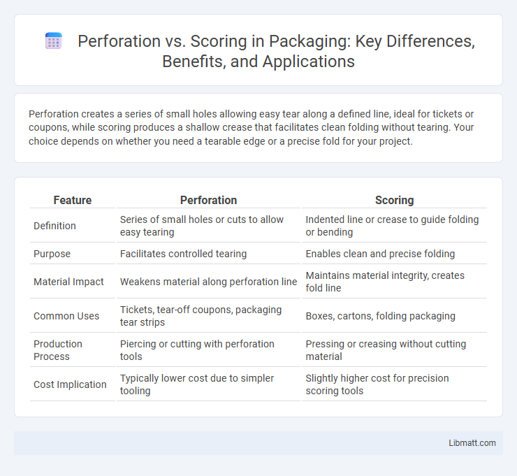 Perforation vs. Scoring in Packaging: Key Differences, Benefits, and Applications