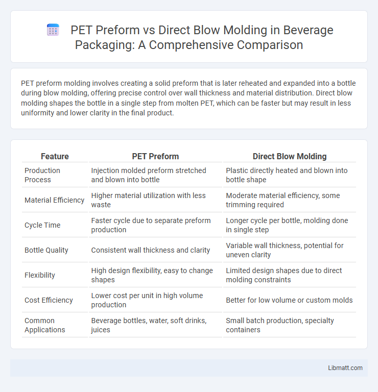 PET Preform vs Direct Blow Molding in Beverage Packaging: A Comprehensive Comparison