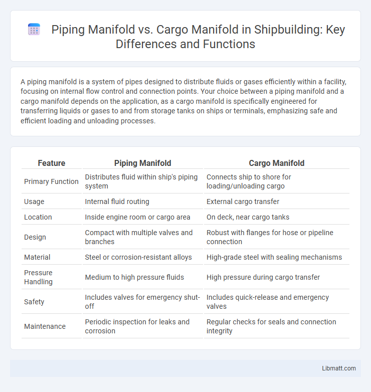 Piping Manifold vs. Cargo Manifold in Shipbuilding: Key Differences and Functions
