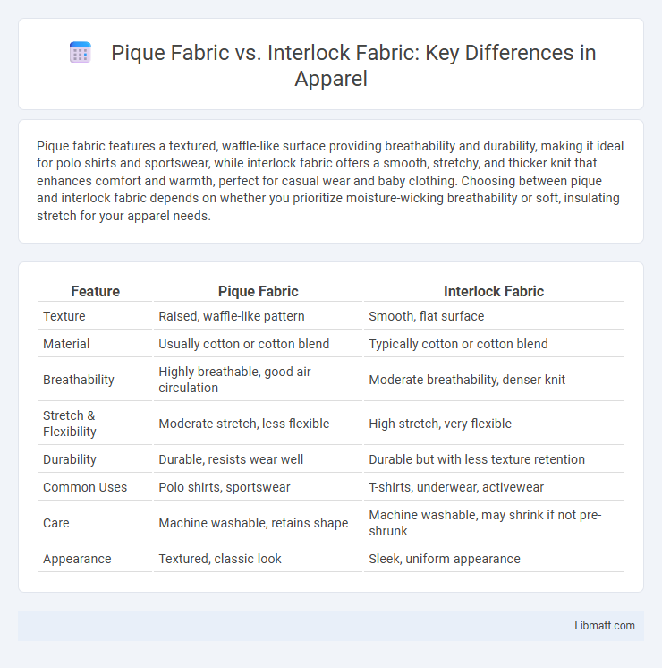 Pique Fabric vs. Interlock Fabric: Key Differences in Apparel