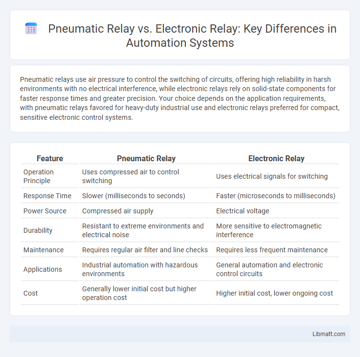 Pneumatic Relay vs. Electronic Relay: Key Differences in Automation Systems