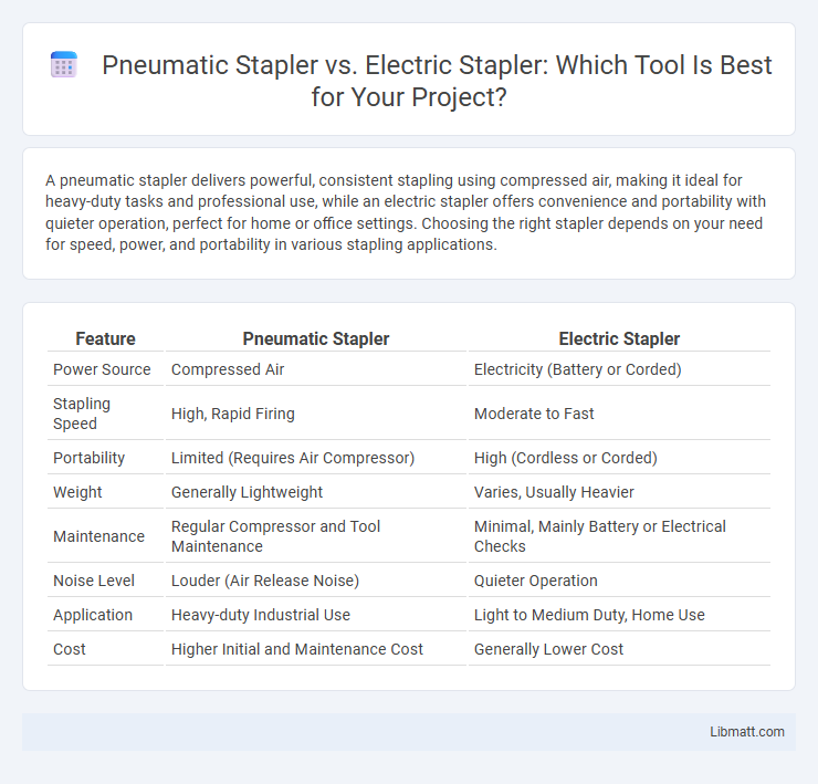 Pneumatic Stapler vs. Electric Stapler: Which Tool Is Best for Your Project?
