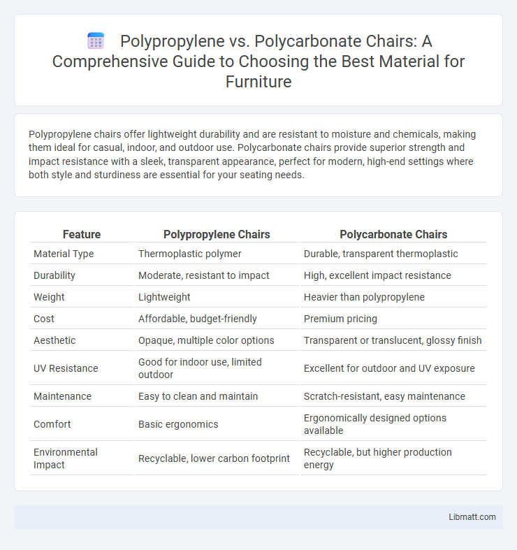 Polypropylene vs. Polycarbonate Chairs: A Comprehensive Guide to Choosing the Best Material for Furniture