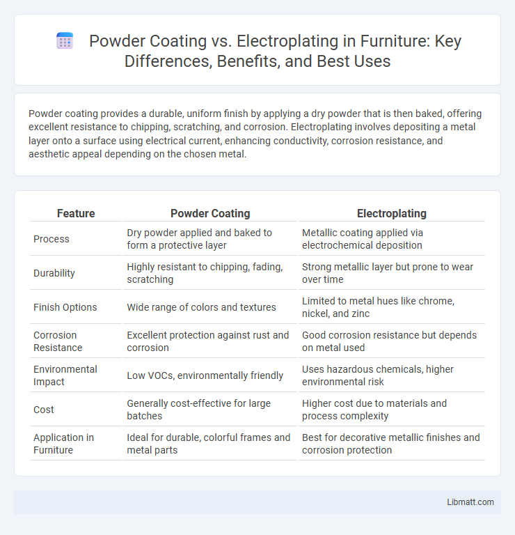 Powder Coating vs. Electroplating in Furniture: Key Differences, Benefits, and Best Uses