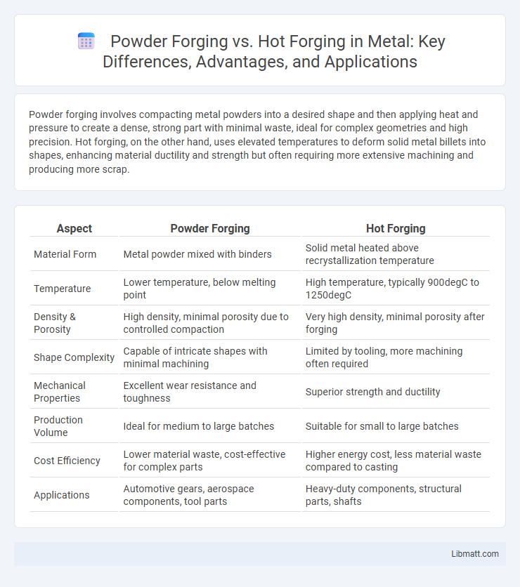 Powder Forging vs. Hot Forging in Metal: Key Differences, Advantages, and Applications