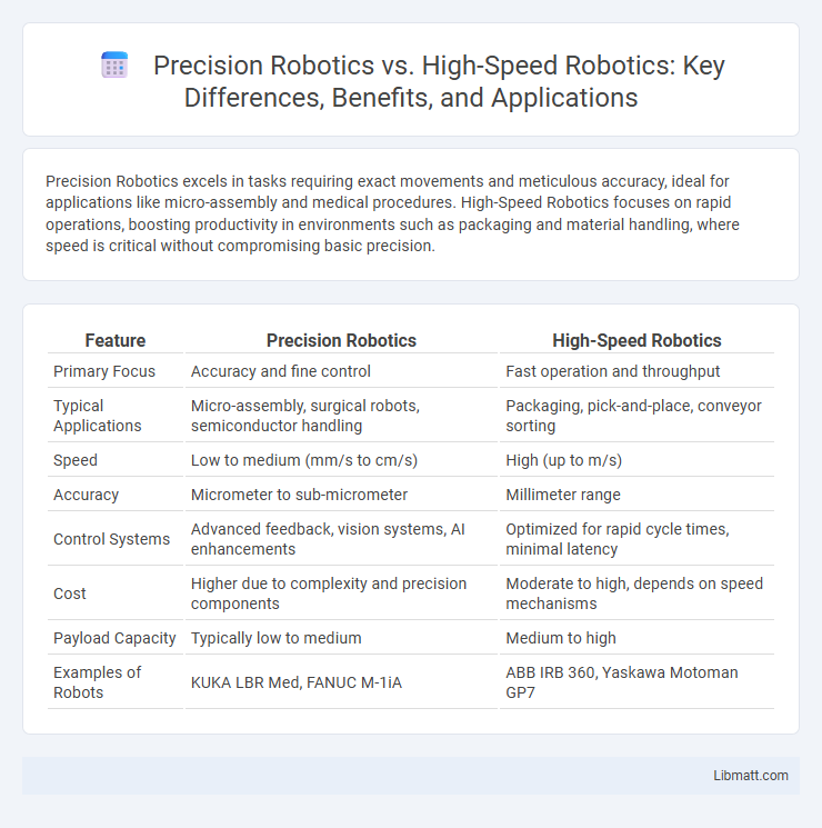 Precision Robotics vs. High-Speed Robotics: Key Differences, Benefits, and Applications