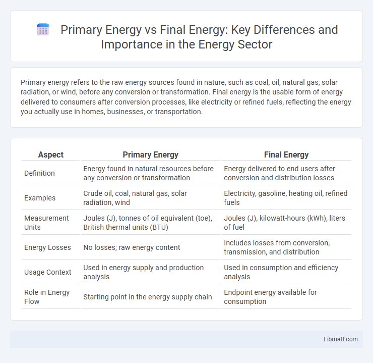 Primary Energy vs Final Energy: Key Differences and Importance in the Energy Sector