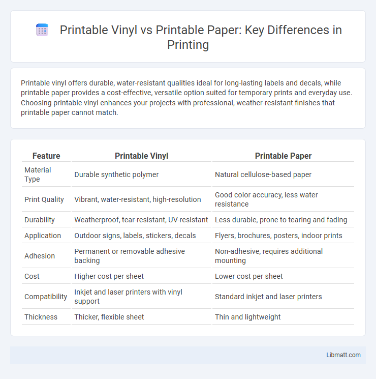 Printable Vinyl vs Printable Paper: Key Differences in Printing