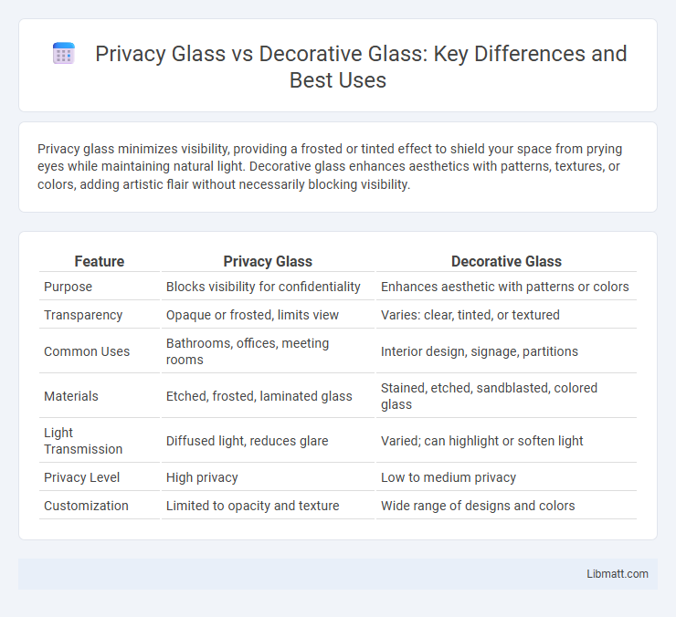 Privacy Glass vs Decorative Glass: Key Differences and Best Uses