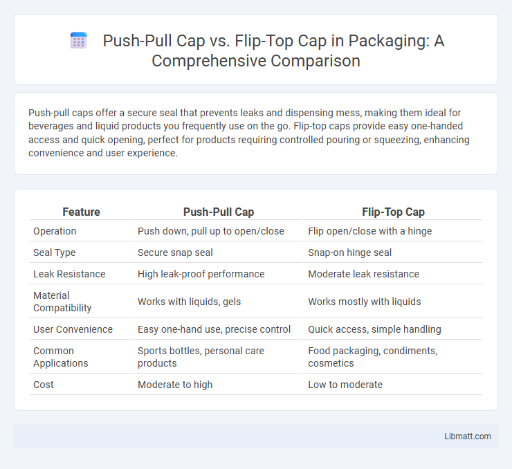 Push-Pull Cap vs. Flip-Top Cap in Packaging: A Comprehensive Comparison