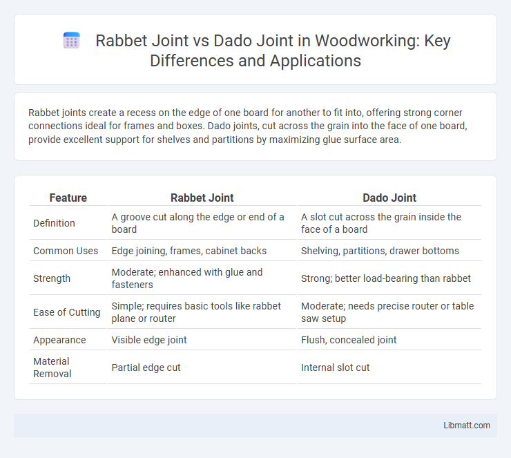 Rabbet Joint vs Dado Joint in Woodworking: Key Differences and Applications