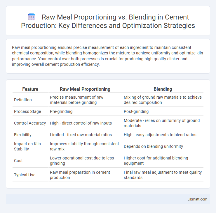 Raw Meal Proportioning vs. Blending in Cement Production: Key Differences and Optimization Strategies