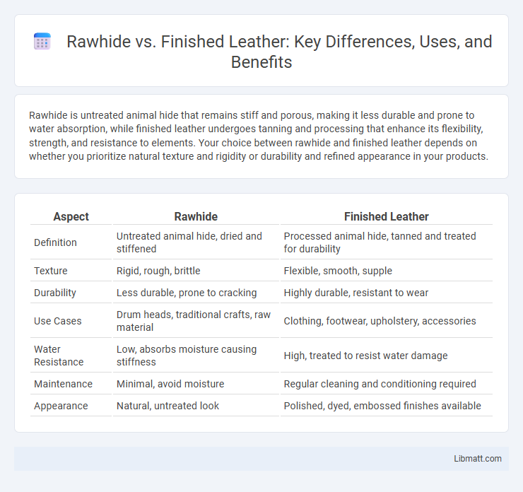 Rawhide vs. Finished Leather: Key Differences, Uses, and Benefits