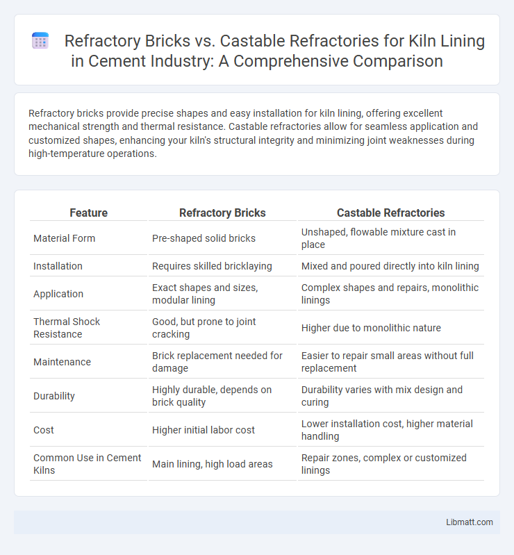 Refractory Bricks vs. Castable Refractories for Kiln Lining in Cement Industry: A Comprehensive Comparison