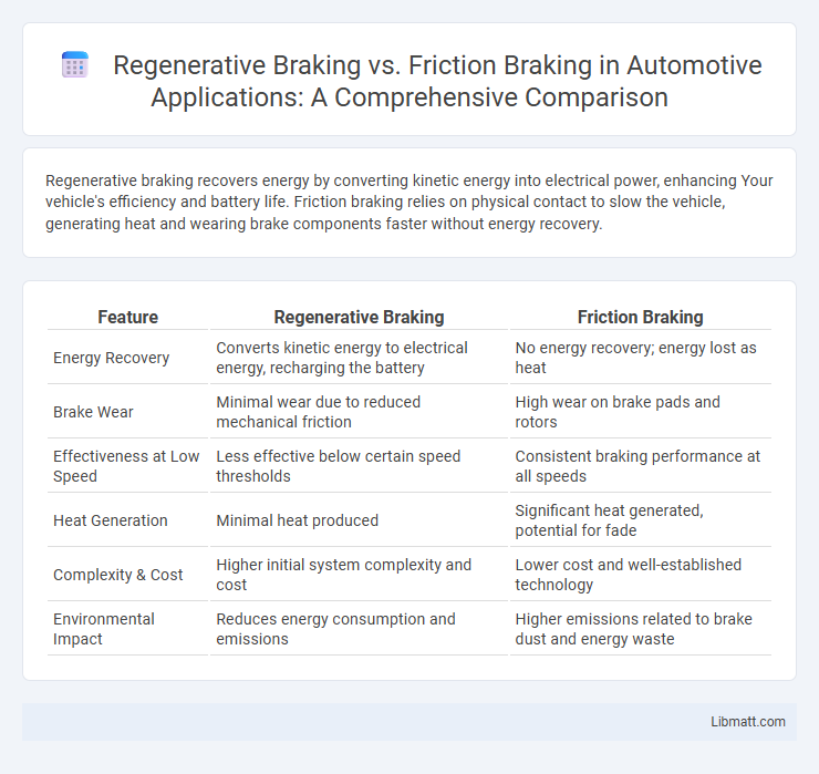 Regenerative Braking vs. Friction Braking in Automotive Applications: A Comprehensive Comparison