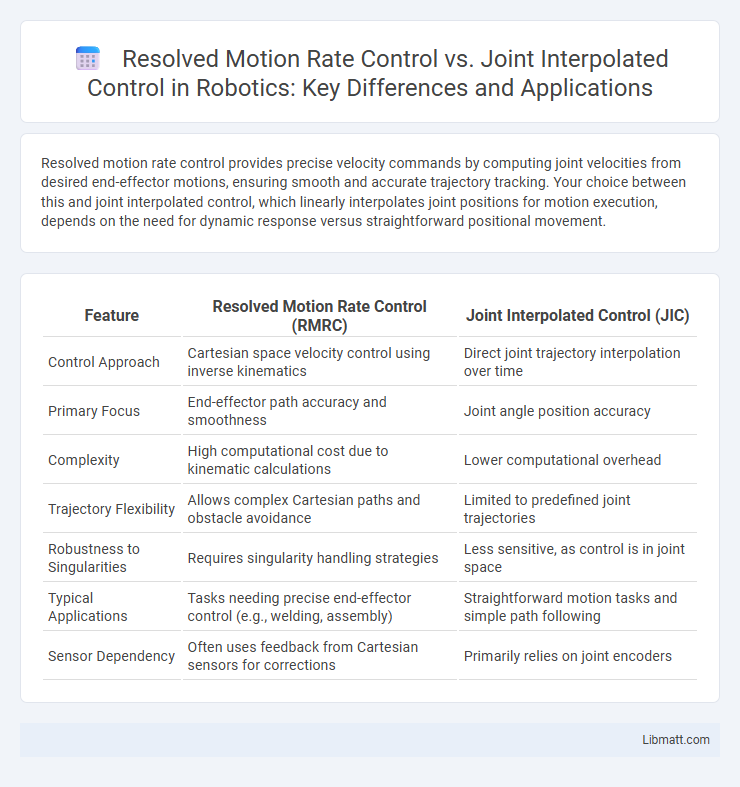 Resolved Motion Rate Control vs. Joint Interpolated Control in Robotics: Key Differences and Applications