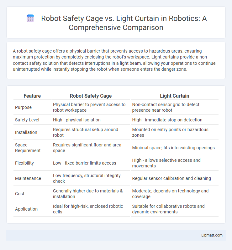 Robot Safety Cage vs. Light Curtain in Robotics: A Comprehensive Comparison
