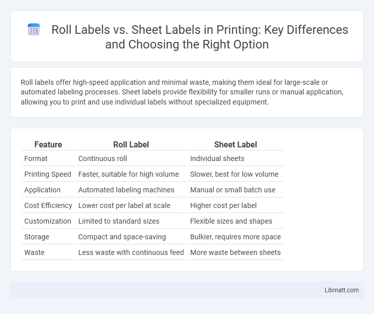 Roll Labels vs. Sheet Labels in Printing: Key Differences and Choosing the Right Option