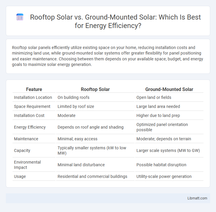 Rooftop Solar vs. Ground-Mounted Solar: Which Is Best for Energy Efficiency?
