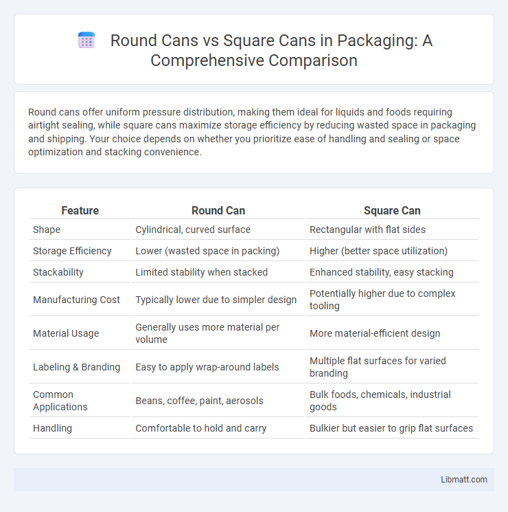 Round Cans vs Square Cans in Packaging: A Comprehensive Comparison