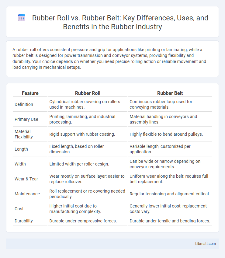 Rubber Roll vs. Rubber Belt: Key Differences, Uses, and Benefits in the Rubber Industry