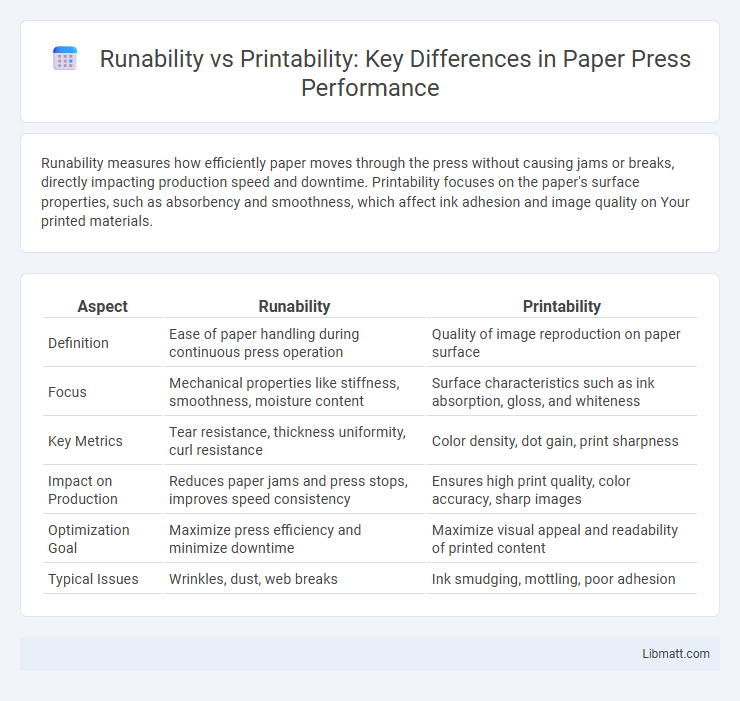 Runability vs Printability: Key Differences in Paper Press Performance