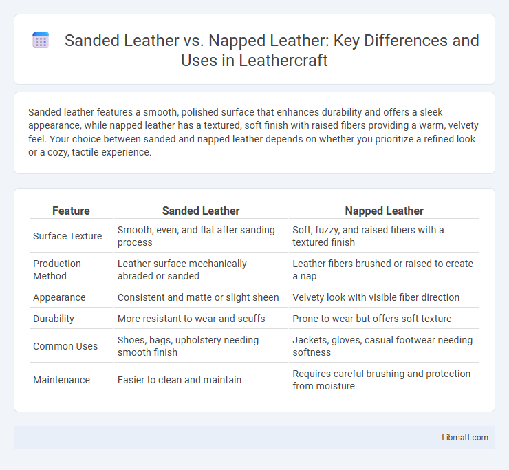 Sanded Leather vs. Napped Leather: Key Differences and Uses in Leathercraft