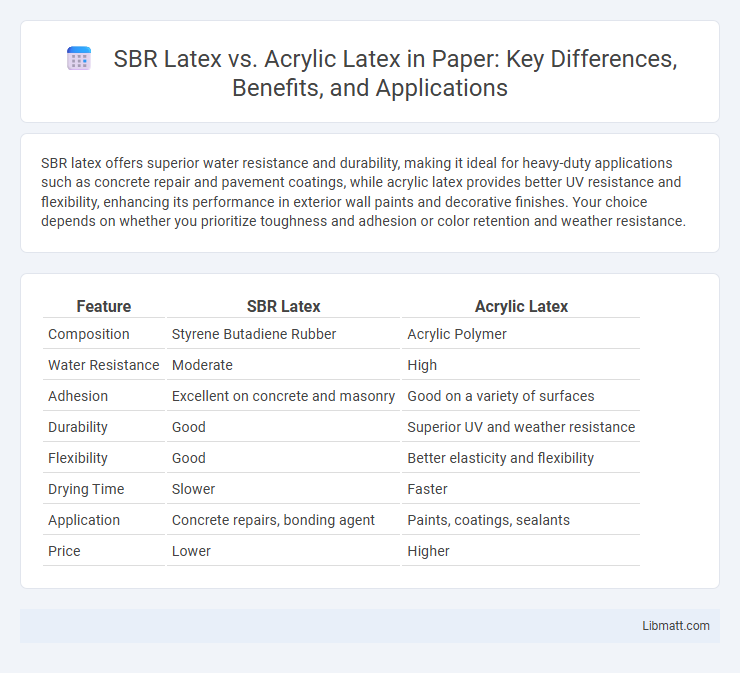 SBR Latex vs. Acrylic Latex in Paper: Key Differences, Benefits, and Applications